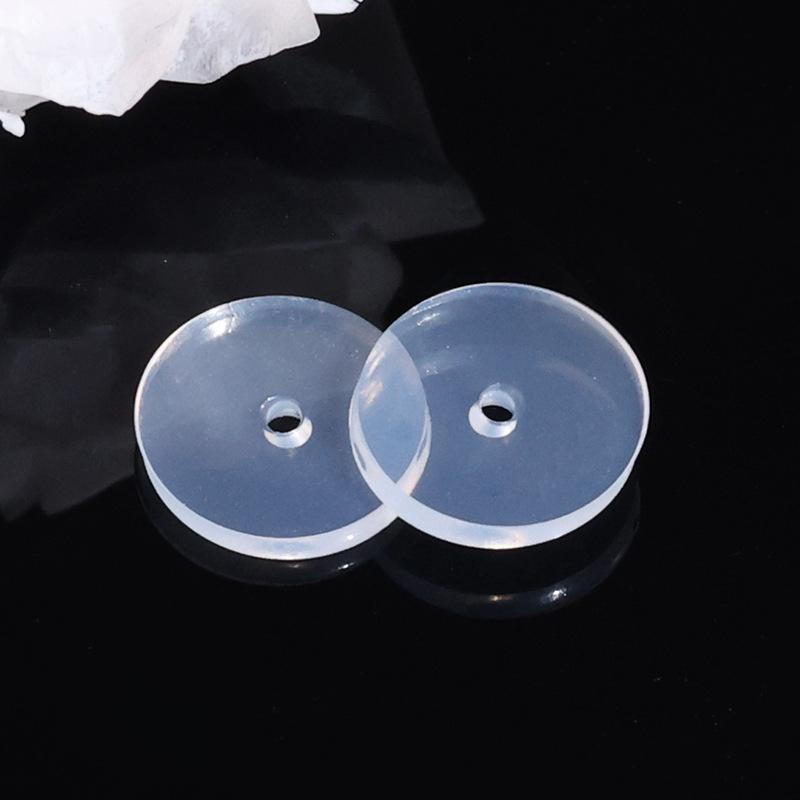 50Pcs Silicone Earring Stopper for Piercings Clear Discs Stabilizer Pads for Droopy Ears Heavy Earring Non Pull Support Patches