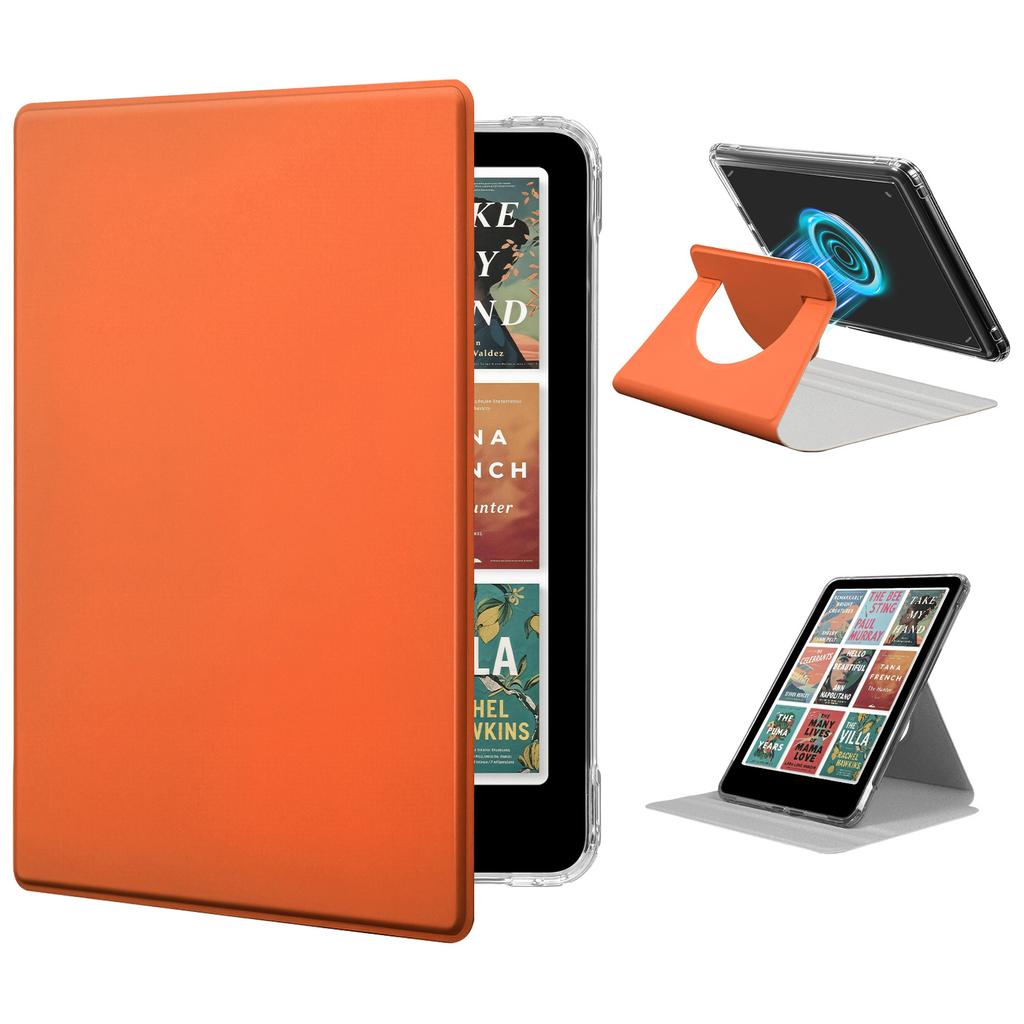 Case for 7-inch Kindle Paperwhite (12th Generation – 2024 Release) with 360-degree rotating, detachable magnetic stand