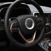 ABS Chrome Car Middle Steering Wheel Button Frame Cover Trim Car Styling Accessories 2014 15 16 2017 for Jeep Grand Cherokee