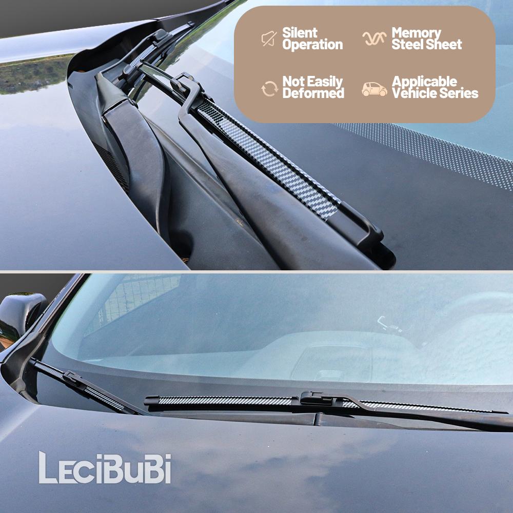 2pcs Front Windshield Windscreen Wiper Blades Carbon Fibre Wipers For Jeep Compass MK49 MP 2006-2023 2013 2015 2016 2017 2019