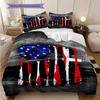 American flag, baseball, and guitar bedding, duvet cover, pillowcase, home decoration, birthday gift (1 * duvet cover+2 * pillowcase, coreless)