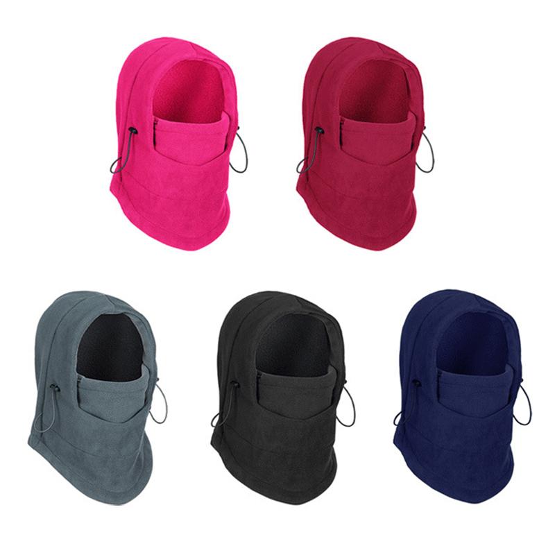 Men Women Hat Hooded Neck Warmer Hiking Scarves Outdoor Cycling Mask Ski Windproof Fleece Hood CS Mask Thickened Protective Warm