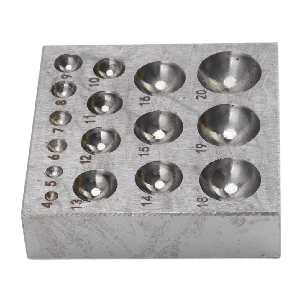 Steel Dapping Block Semi Circular Metal Forming Tool Doming Die Blocks for Jewelry Making