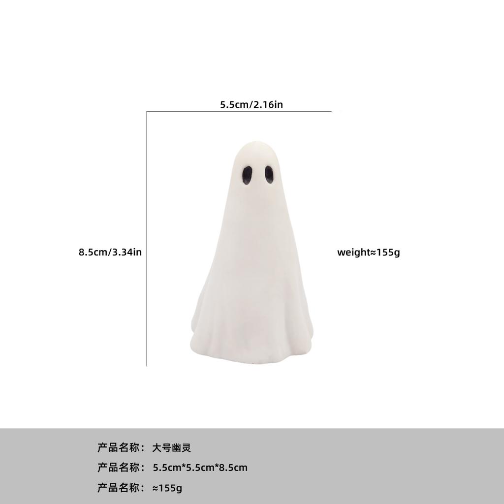 Halloween cute white ghost party ornament tabletop ornament study decoration resin crafts small ornament
