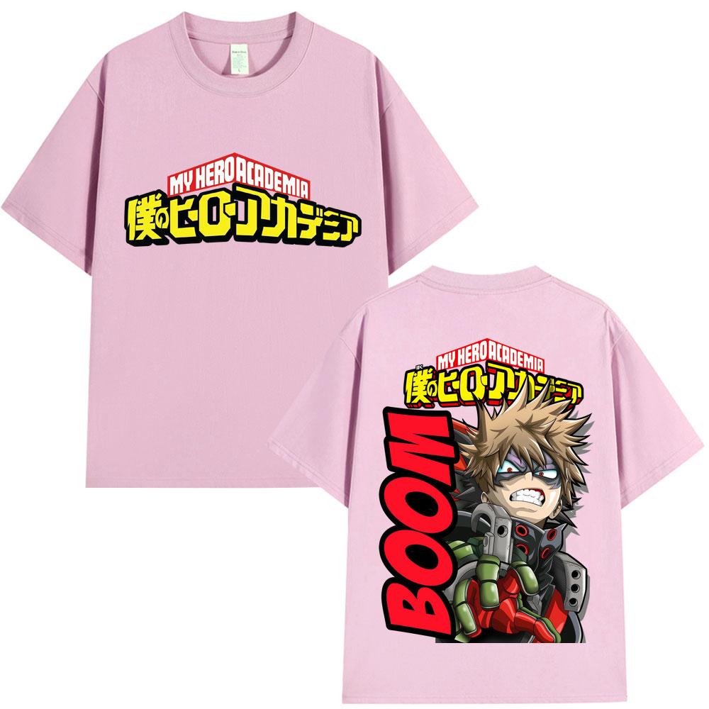 Anime My Hero Academia Katsuki Bakugo T-Shirts Men Women Trend Vintage Harajuku Manga T Shirt Oversized Cotton Gifts