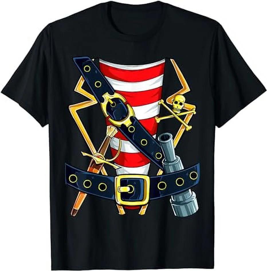 Pirate Buccaneer Costume Graphic TShirt Funny Halloween Novelty Unisex Cotton Tee L