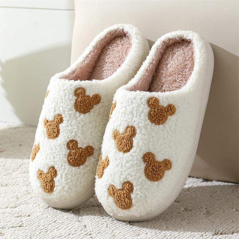 Cartoon Cotton Slippers Women Indoor Non-slip Home Slippers