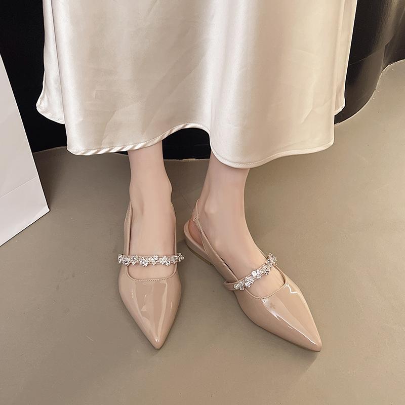 Luxury Sexy Pointed Toe High Heels Womens Elegant Rhinestone Party Dress Ladies Brand Pumps Mules Sandals Zapatos De Mujer