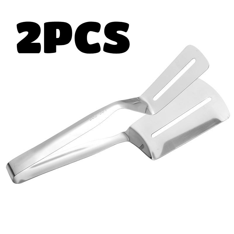 4PCS BBQ Clip Stainless Steel Steak Flipping Clips Kitchen Barbecue Food Flipping Spatula Tongs Steak Clamps Fried Steak Clamp