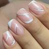 Quadratische Aufklebenagel Falschnagel Glitzer Klebt auf Nagel Künstlicher Acrylnagel 24 Stück Aufklebenagel für Frauen und Mädchen