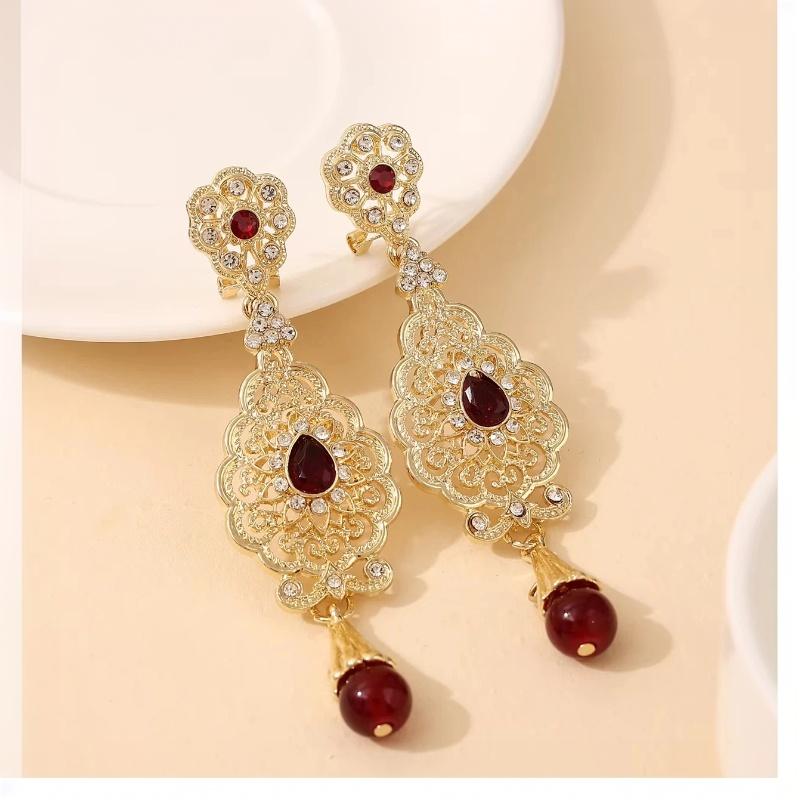 Drop Earrings for Women Classic Multi-Color Rhinestones Fadeproof for Formal Dinner Anniversary Gift for Wife