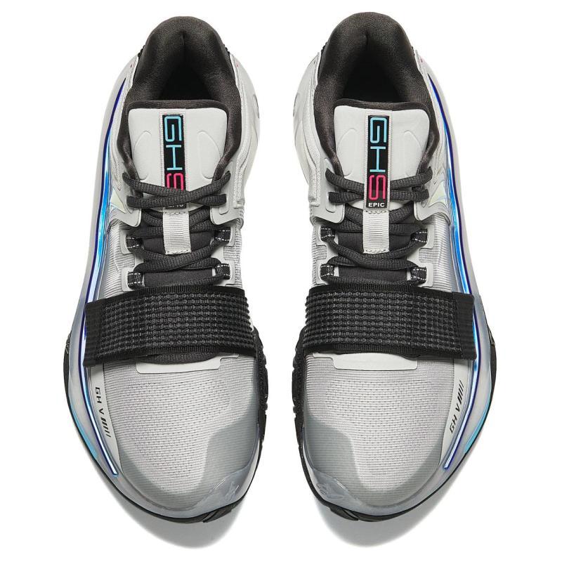 Anta GH5 Shock Absorbers Rebound Low Top Basketball Shoes Men's Microchip Gray Sneakers 112431116-5