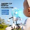 Quiet Desk Fan Octopus Suction Cup Mini Fan, Flexible Legs Clip with 3 Cooling for Nap Speed, USB Rechargeable Small Car Stroller Office, Summer Gift