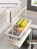 Slope Kitchen Sink Rack: No-Punch Rag & Soap Holder with Draining Function