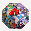 1pc Outdoor Umbrella with Arale and Anime Characters - Automatic Opening/Closing, Portable 3-Fold Design, 8-Rib Iron Frame - Perfect Gift for Fan