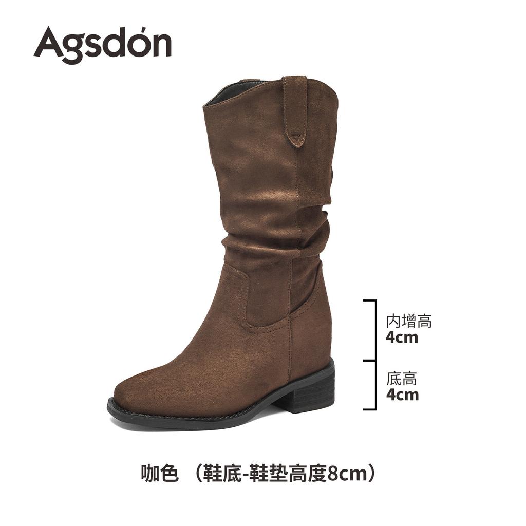 Pile Boots New Autumn and Winter Maillard Western Cowboy Short Boots Medium Tube British Martin Boots