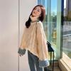 Japanese Sweet High Collar Twist Knit Sweater Autumn and Winter New Collision Color Casual Daily Sweater Female