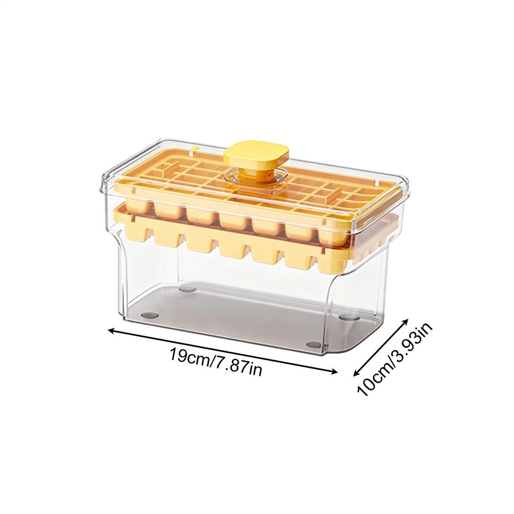 

Ice Cube Tray Reusable Stackable Leak-Proof Tool Freezer Ice Cube Press Tray For Whiskey Bourbon Cocktails Coffee Wine Cooling жёлтый