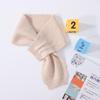 Children's 100% Wool Knitted Scarf, Autumn/Winter, Cross Neck Warmer for Boys and Girls.