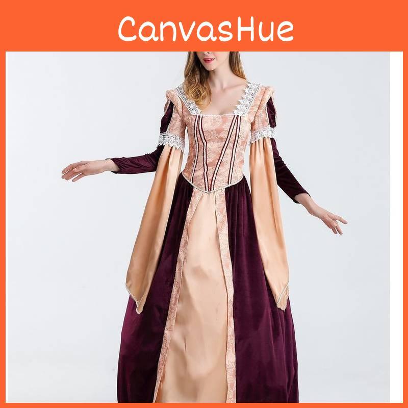Halloween Cosplay Costumes Retro Vampire Queens Dress For Theme Party Up Dress