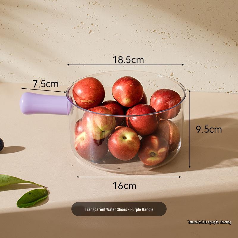 Double-Layer Vegetable and Fruit Washing Basket with Handle