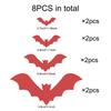 Black & Pink Halloween Bat Wall Stickers for Kids' Room Decoration & Party Ambiance