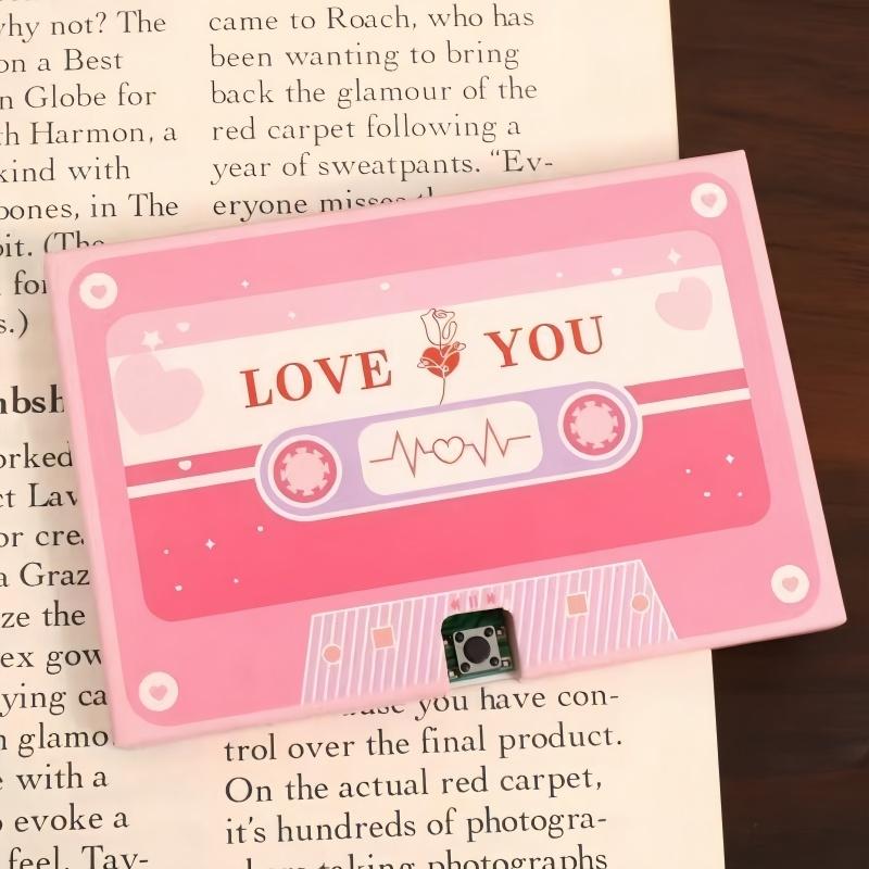 1 Stück Grußkarte Sprachaufnahme Grußkarte Geburtstagsgeschenk für bedeutungsvolle Beichte Tonband Sprachaufnahmekarte Rückseite