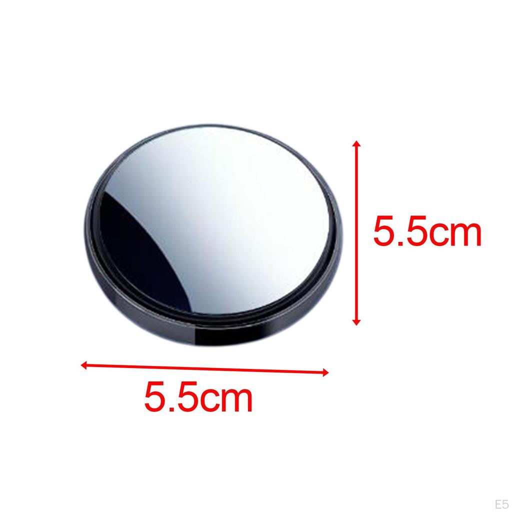 2 Pieces Blind Spot Mirror Round Clear Glass with Housing Protection Rear View Wide Angle for