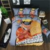 Naruto Anime Bettwäsche-Set, Bettbezug und Kissenbezüge, lebendiger Retro-Stil für Schlafzimmer