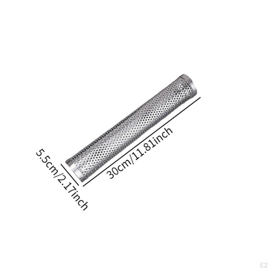Smoker Tube Barbecue Accessory Cylindrical Large Capacity 12 Inches Stainless Steel Box for