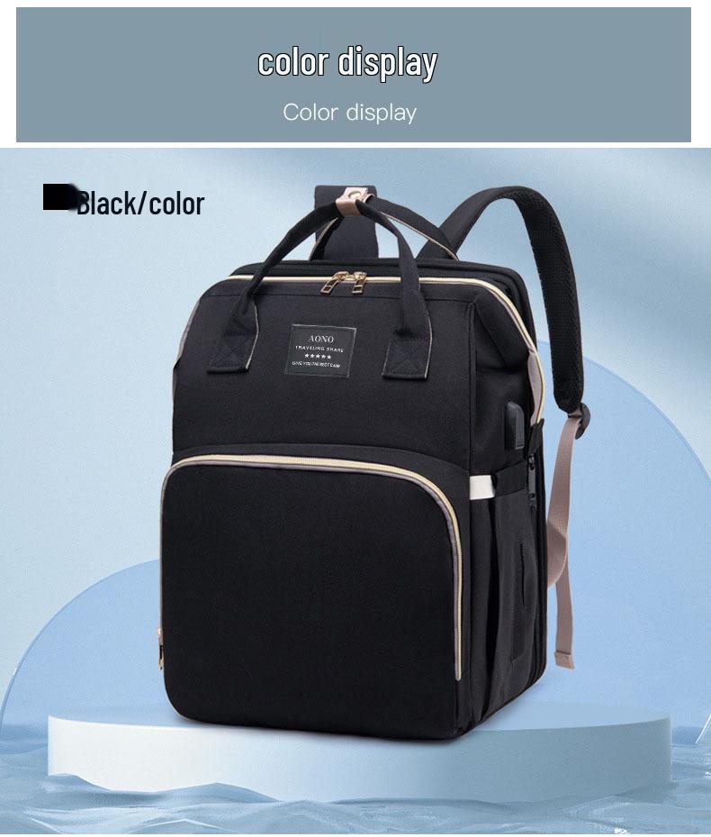 

Upgraded Lightweight Multifunctional Mummy Bag with Folding Baby Bed чёрный