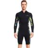 Men's 1.5mm One-Piece Long Sleeve Wetsuit for Diving, Snorkeling, and Surfing - Lycra Sun Protection.