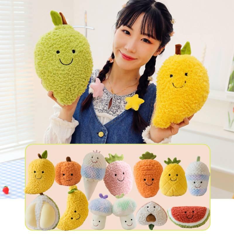 Realistic New Fruit And Vegetable Plush Toys For Kids Birthday Gifts