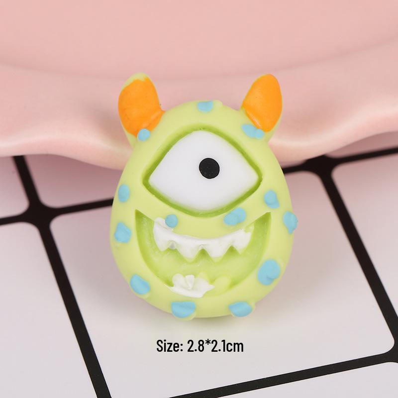 Handmade Cartoon Monster Resin Phone Case, Hair Clip & Hair Tie Accessories