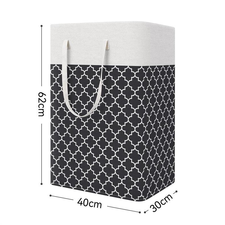 1pc Dirty Clothes Basket, Large Capacity Cotton And Linen Fabric Dirty Clothes Basket, Toy Storage Bucket, Laundry Basket, Foldable Clothes Storage
