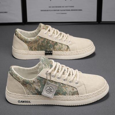 Sapatos masculinos de lona 2025 verão respiráveis esportivos e de lazer top baixo sapatos de lona masculinos sapatos de tecido de veludo cotelê sapatos de trabalho