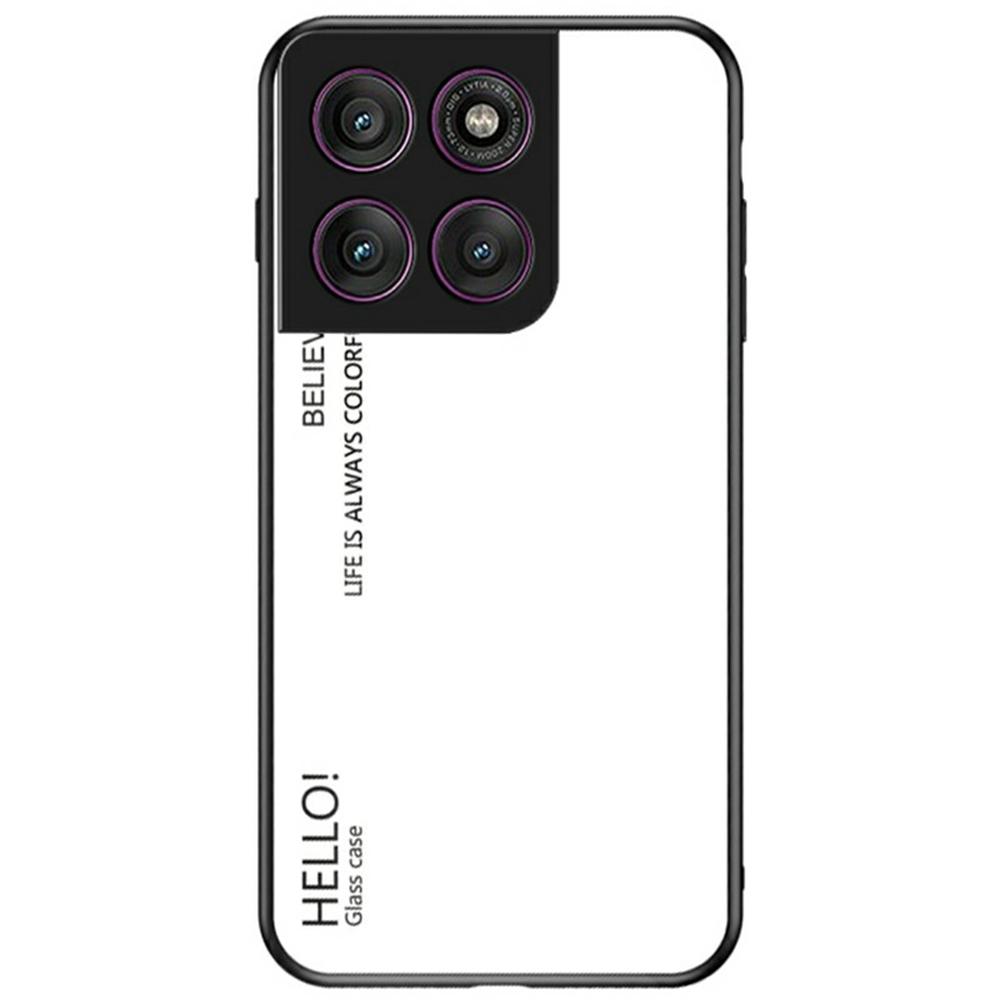 Dėklas Motorola Edge 60 Pro 5G, atsparus įbrėžimams, grūdintas stiklas+PC+TPU telefono dangtelis