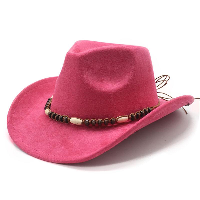 Bohemian Minority Suede Hat Belt Couple Hat Western Cowboy Top Hat
