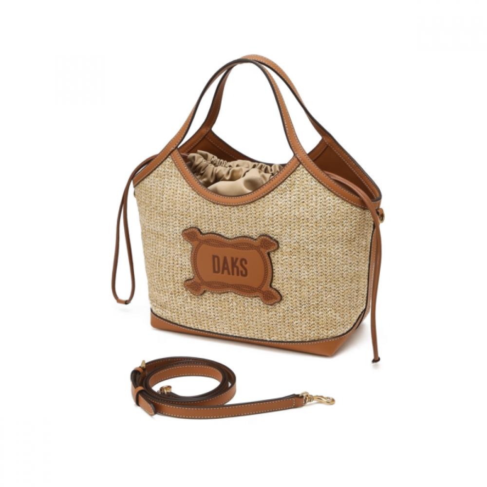 Daks Beige Logo Decoration Rafia Tote Bag Dcba5f141i2