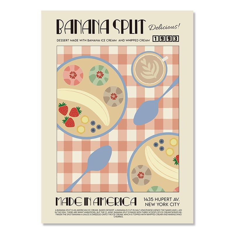 Moderní kuchyňská výzdoba Japonská korejská jídla Plakáty Nápoje Rum Ramen Kreslený obraz na plátně Retro Bar Nástěnná umělecká reprodukce Obrázky