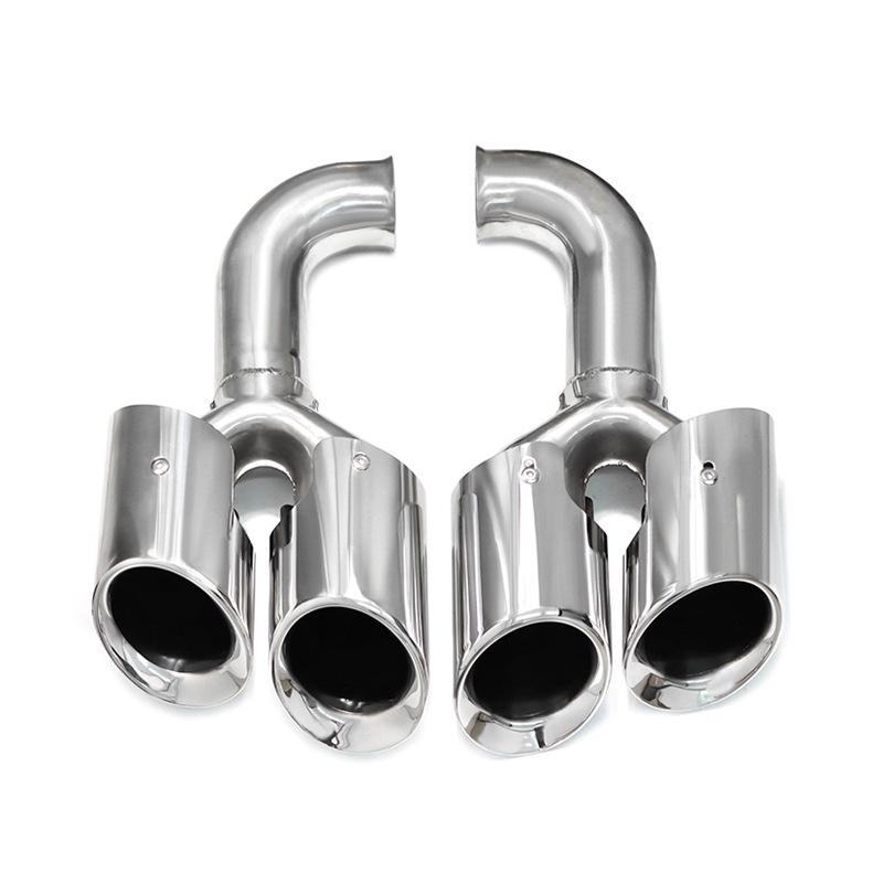 Porsche Cayenne (2011-2014) GTS Black Quad Exhaust Tips for Pipe Modification