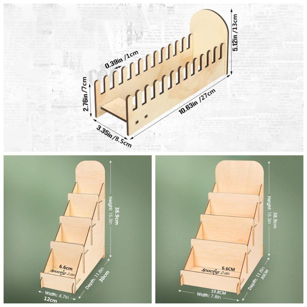 Detachable Wooden Greeting Card Display Stand Brochure Photo Display Rack  Birthday Card Display