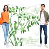 Grüne Natur-Themen-Kuscheldecke Weich Gemütlich Fleece Leichte Decke für Bett Sofa mit Lebendigem Blatt- und Papageien-Design Perfekt