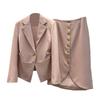 Commuting High-end Light Pink Suit Two-piece Women's Skirt