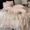 Lace Bedding Set Four-piece French Skin-friendly Breathable Bed Sheet Quilt Cover Pillowcase