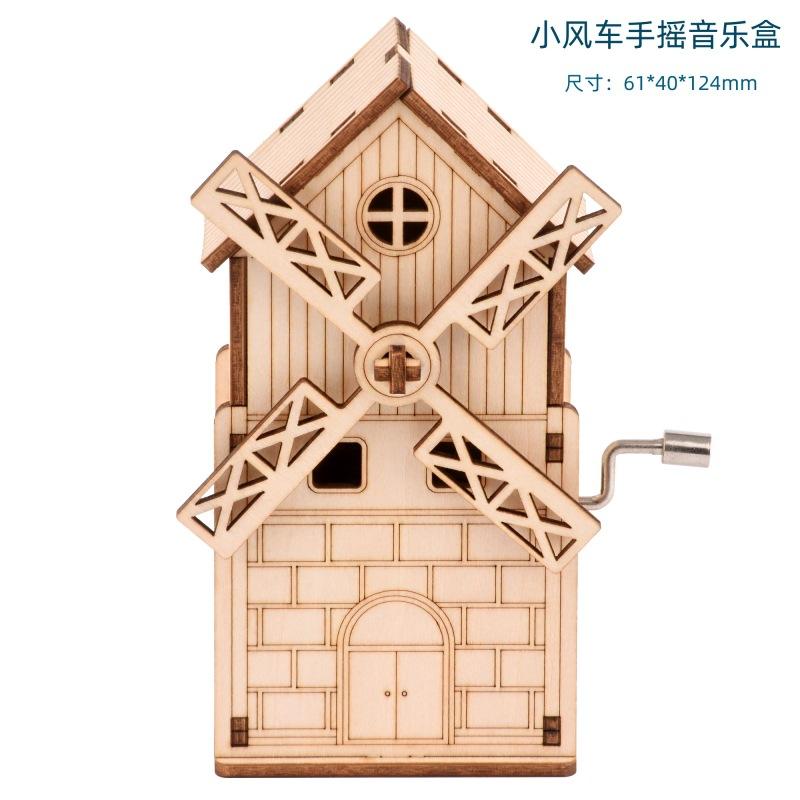 Puzzle Creativo 3D Tridimensionale Fonografo Carillon Modello di Puzzle in Legno Realizzato Scientificamente Giocattoli Educativi per Bambini
