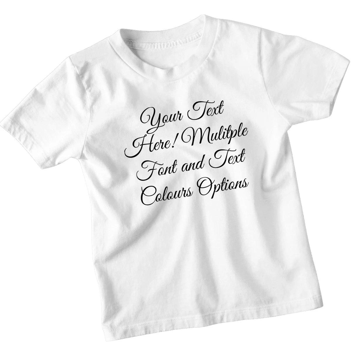 

Personalised Toddler T-Shirt Custom Text Birthday Gift 100% Cotton Kids Tee 120