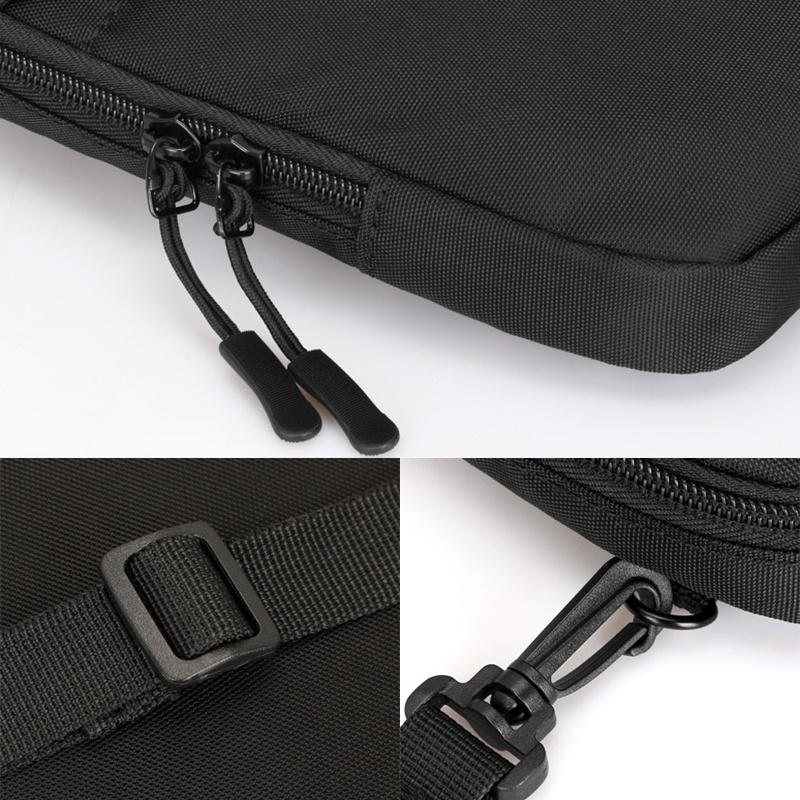 Casual Sports Men Canvas Shoulder Bag With Earphone Hole And Top Zipper Closure