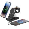 3-in-1 Foldable Wireless Charging Stand with Magnetic Cable for Fast Charging