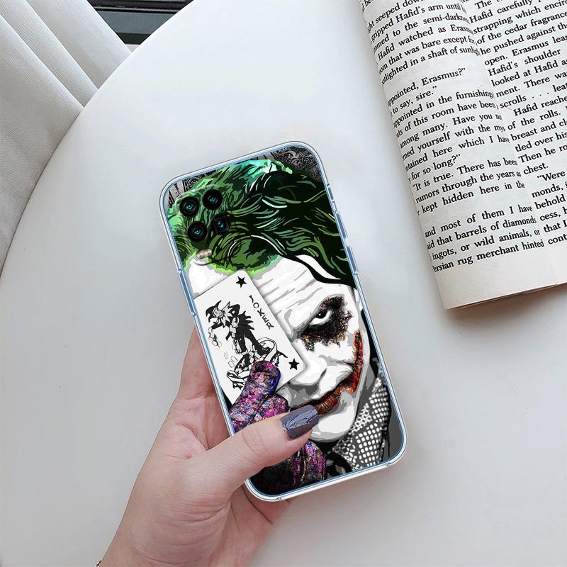 Joker Art Transparent Phone Case for Motorola Moto Edge 20 30 40 50 S30 Fusion Ultra Pro Neo Lite + G200 G23